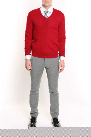 Merino V-neck Pullover Sweater
